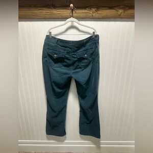 Silver Tab corduroy flare leg bell bottom Teal jeans sz 16 grunge